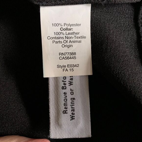 Madewell Leather Trim Blouse Women S Black High Low Hem Short Sleeve Keyhole - Picture 13 of 13